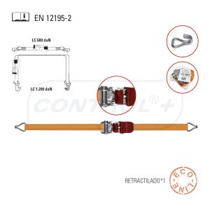 Patacho Cinta Amarração Cargas 1200kg Retratilada gancho fechado