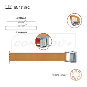 Patacho Cinta Amarração Cargas 1800kg fivela sem fim